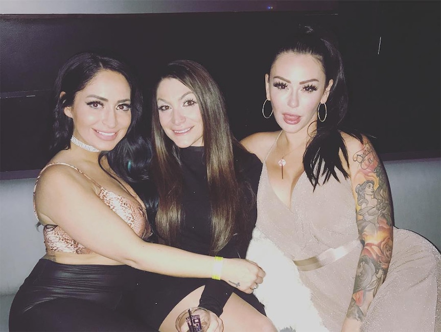 Jenni JWoww Farley, Angelina Pivarnik, Deena Cortese, Birthday Party, Instagram